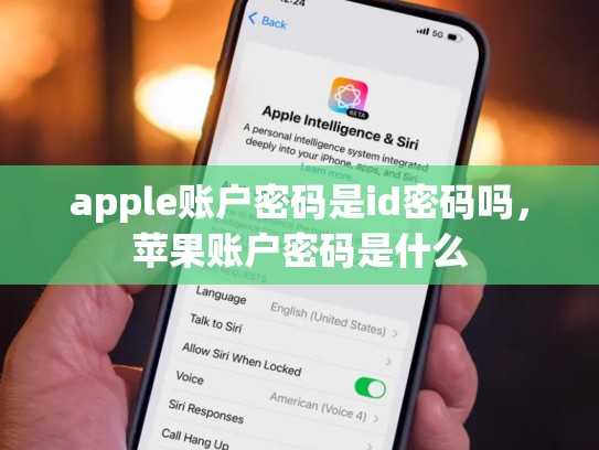 apple账户密码是id密码吗，苹果账户密码是什么